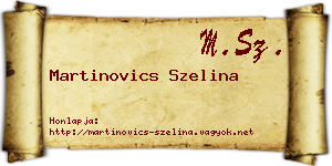 Martinovics Szelina névjegykártya